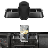 JeCar front view of phone holder showing clean dashboard integration and secure fit