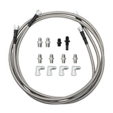 Jecoupoon front view of full 70 inch 6AN cooler hose kit showing complete set and fitment benefit