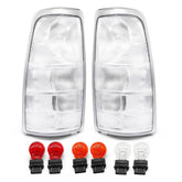 Jecoupoon front view of clear tail light pair showing fit and finish benefit