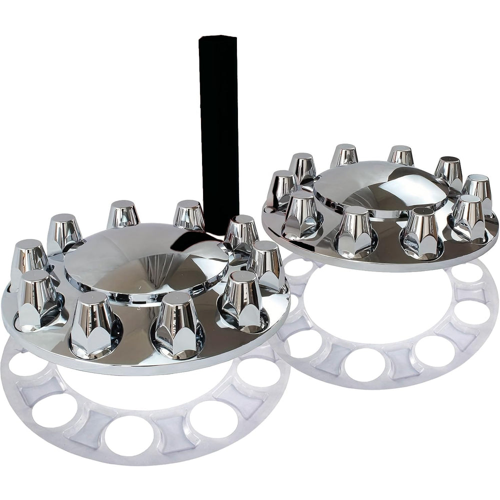 JESONN front axle hubcaps front view showing polished protection