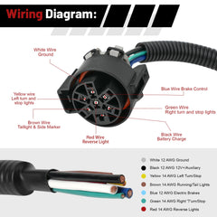 Jetuplusllc color-coded wiring harness simplifies correct trailer hookups