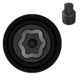 JEUCLEL front view of B-wheel locking nut key showing compact design and secure fit