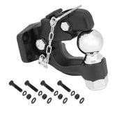 JEXTRA pintle hitch front view showing full assembly and strong towing capacity