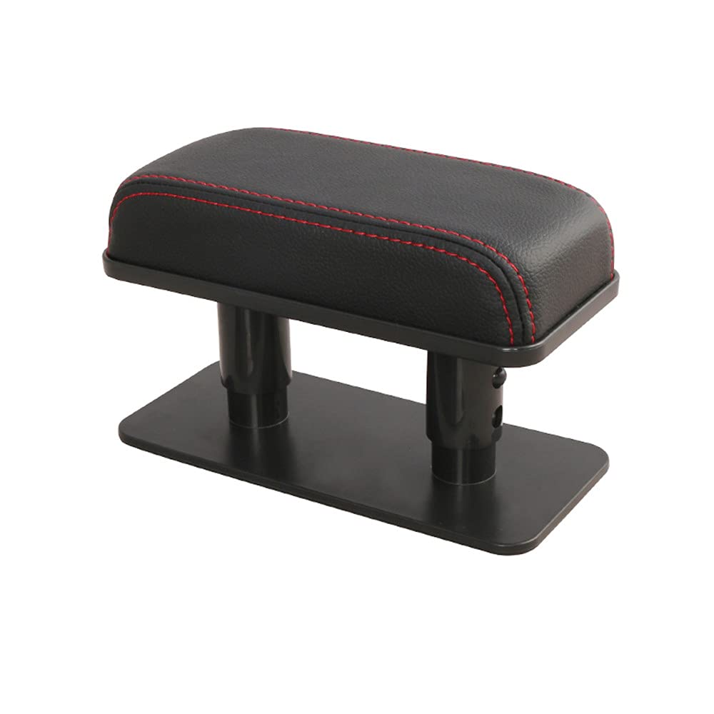 JEYODA front view of armrest showing black PU leather and red line for stylish comfort