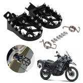 JFG RACING front view of footpegs showing wide platform and fit