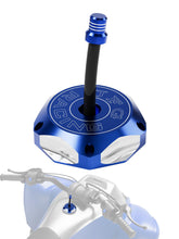 JFG RACING front view blue gas cap showing sleek profile and color upgrade
