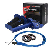 JFG RACING blue throttle front assembly showing fit and finish benefits