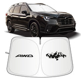 JHGFVC front view sun shade fitted on Subaru Ascent protects interior