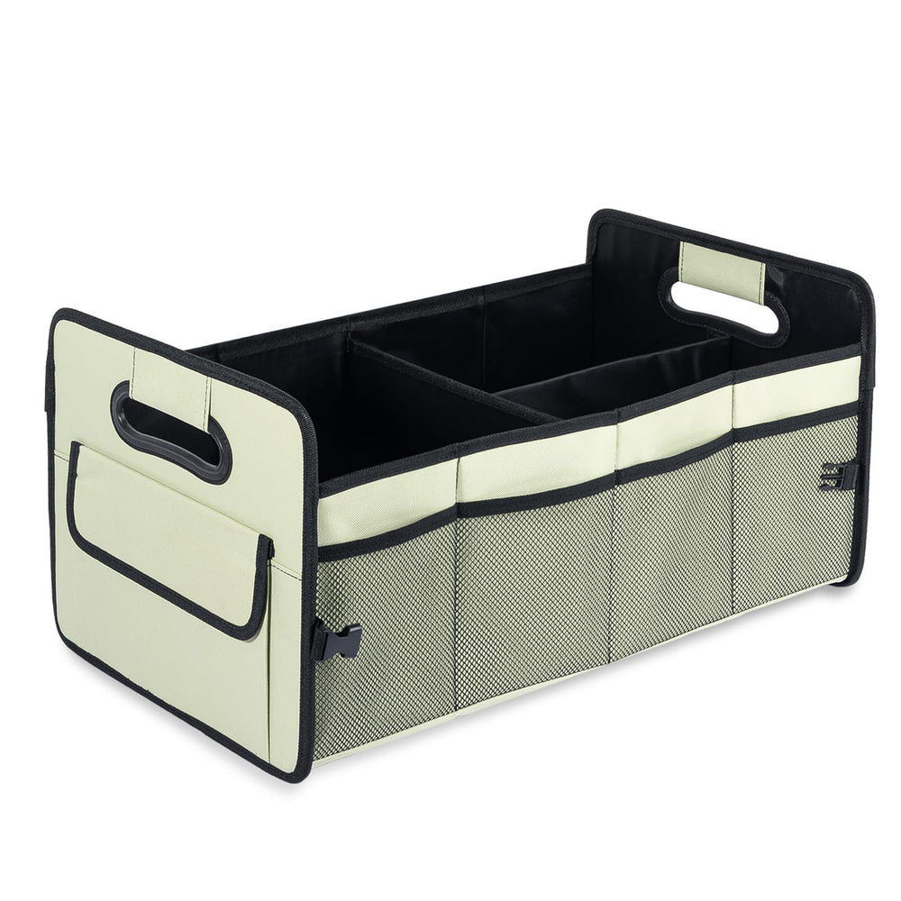 JiatuA front view showing light green organizer keeping trunk tidy and accessible