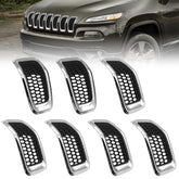 JINCHEN full front grille view showing chrome trim and honeycomb mesh benefit: upgraded look