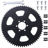 JINGKE front view of 65T rear sprocket showing bolt pattern and finish, durable replacement