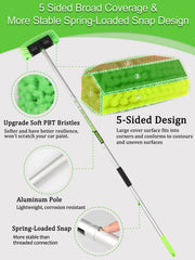 Jisejima close-up of PBT bristles highlighting soft flexible texture for scratch-free cleaning