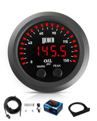 JJCOCO front view gauge showing bright LED readout and needle for fast checks