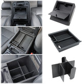 JKCOVER front view of center console insert showing neat storage benefit