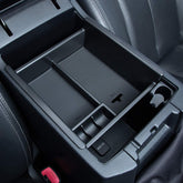 JKCOVER front view of console tray showing organized compartments and easy access benefit