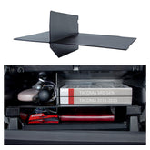 JKCOVER front view installed in Tacoma glove box showing neat organization and secure fit
