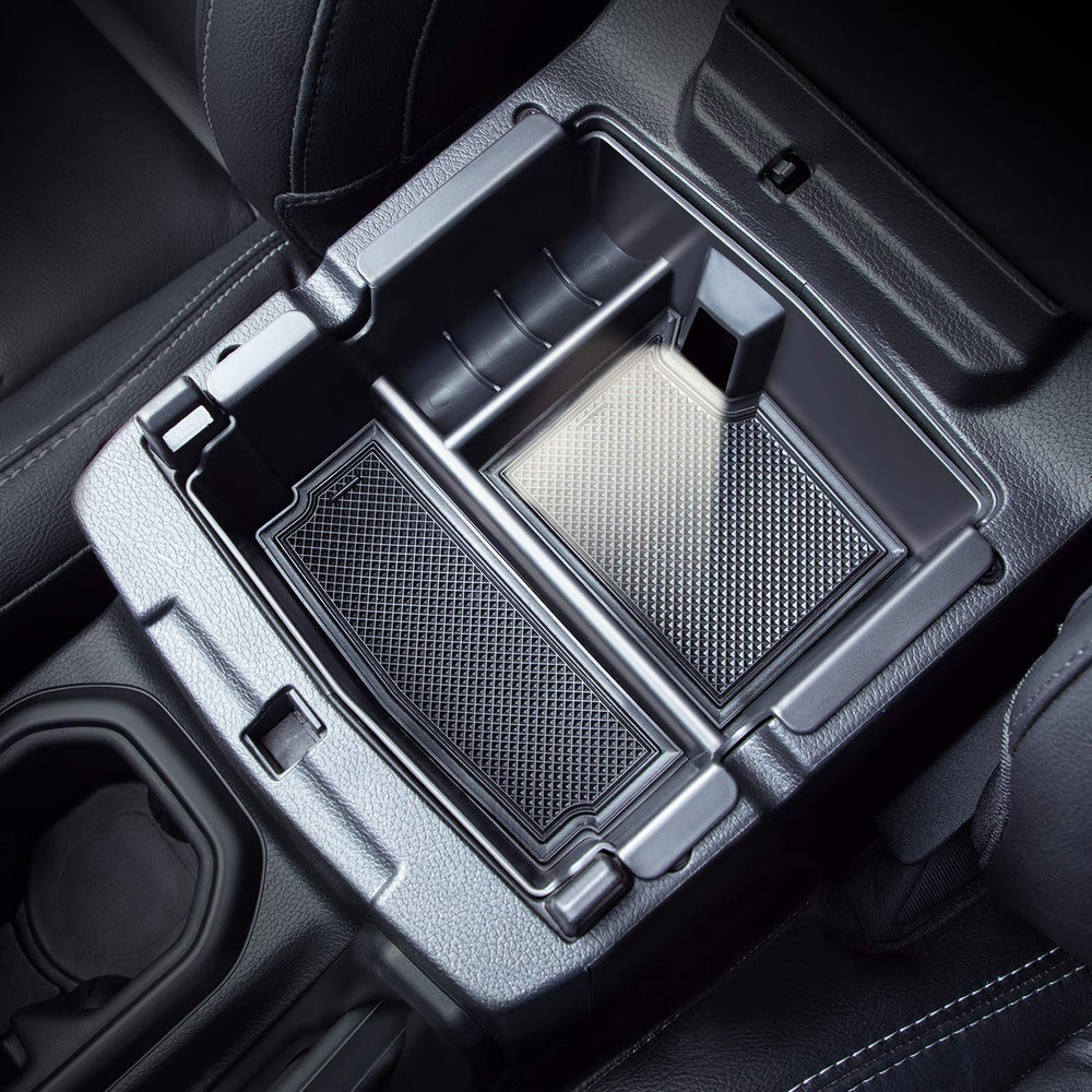 JKCOVER organizer front view showing compatible console fit and quick access