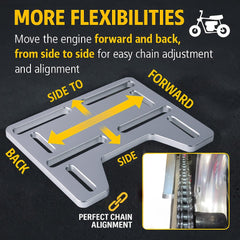 JMCHstore mounted on minibike demonstrating compatibility and stability benefit
