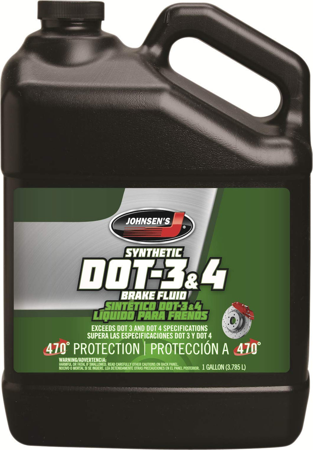 Johnsen's bottle front label showing product and high-boiling benefit
