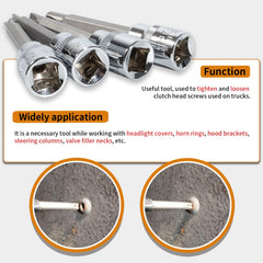 johntruck four sockets laid beside a ruler for scale, helps choose correct size quickly
