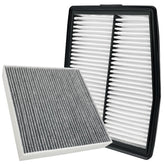 JOJOMARK front packaging of cabin and engine filter set showing contents and fitment