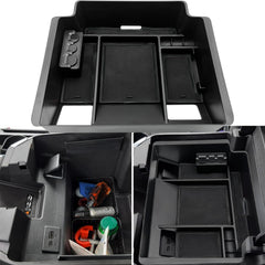 JOJOMARK front view of center console organizer showing neat compartments