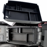 JOJOMARK front view of console tray showing tidy storage and easy access
