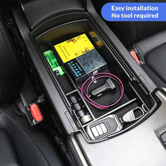 JOJOMARK tray installed in Accord armrest demonstrating instant organization
