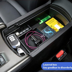 JOJOMARK side profile sitting in console cavity for rattle-free fit
