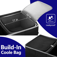 Jorindes open insulated cooler compartment keeping drinks cold and spill-free