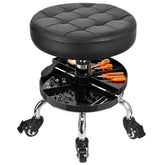 JOSTZHXIN front view of rolling stool showing durable base and seat