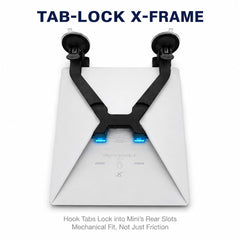 JOULPOUZA close-up of X-frame tabs highlighting mechanical device retention