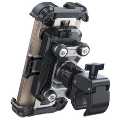 JOYROOM front view clamped on handlebar showing secure fit and stability