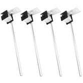 joytrace front view of four zinc-coated hangers showing ready-to-install durability