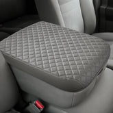 JOYTUTUS front view console cover showing gray PU leather protecting armrest
