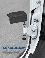 JOYTUTUS peg mounted on Wrangler door showing secure fit and style upgrade