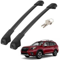 JOYTUTUS front bar full assembly installed on Forester showing secure fit and added cargo space