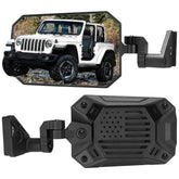 JOYTUTUS front-mounted mirror installed on Wrangler, improves rear visibility