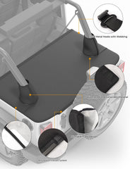 JOYTUTUS installed in Wrangler JK rear view concealing gear and shielding from weather