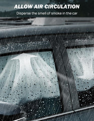 JOYTUTUS installed on rear passenger window showing airflow improvement