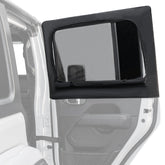 JOYTUTUS front view of rear shade showing full blackout privacy