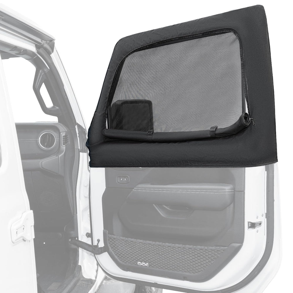 JOYTUTUS Wrangler front window installed showing sun blocking benefit