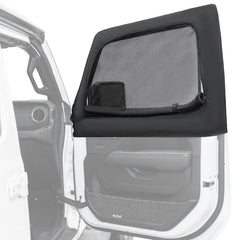 JOYTUTUS Wrangler front window installed showing sun blocking benefit