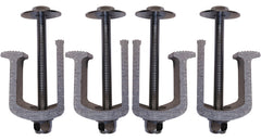JQuad front view of 4-pack clamps showing ready-to-install convenience