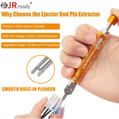 JRready detail of built-in plunger ejector for fast one-handed contact removal