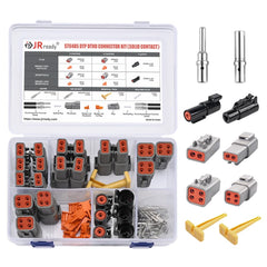 JRready DTP 4‑pin housing front view showing robust latch and easy wiring