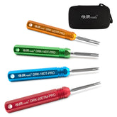 JRready front packaging showing four Deutsch pin removal tools and labels for quick identification