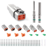 JRready front 4-pin connector housing showing secure latch and weather resistance