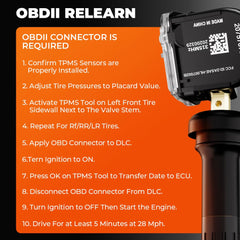Jsueng sensor label showing OE part numbers for accurate fitment confirmation