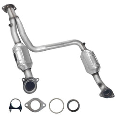 JT catalytic converter front view showing direct-fit flanges and quick identification benefit